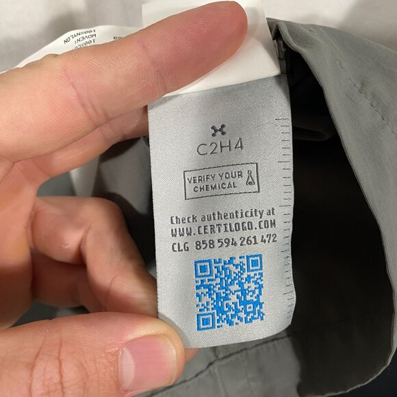 C2H4 Short Sleeve Pocket Paneled Cargo T-shirt white / gray men's size Large - Picture 8 of 9